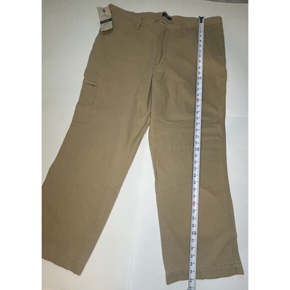 Dockers Side Zip Khaki Chino Flat Front Relaxed Fit 42x30 NWT MSRP $50 - Picture 7 of 9